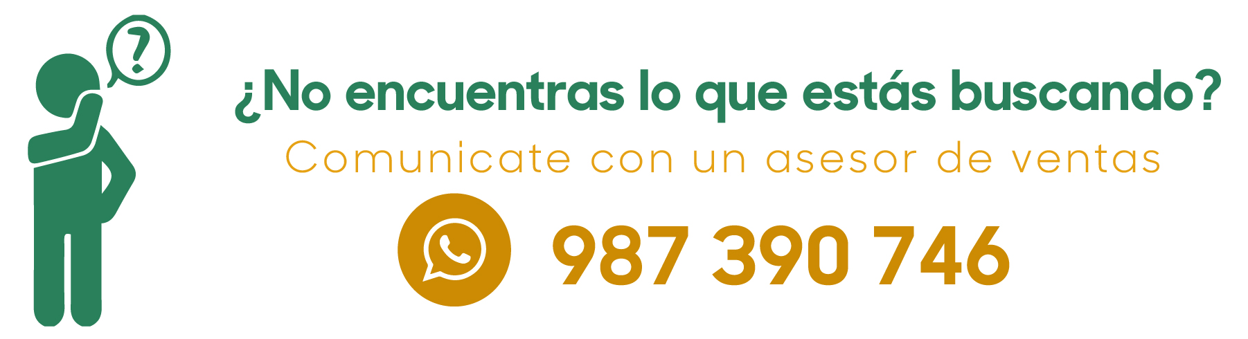 Comunícate con un asesor de ventas por WhatsApp